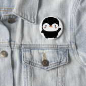 Badge Rond 5 Cm le pingouin (En situation)