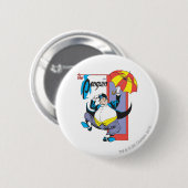 Badge Rond 5 Cm Le pingouin 2 (Devant & derrière)