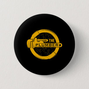 Badge Rond 5 Cm Le Plomber Plumbing Pipe Craft Profession Cadeau