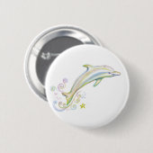 Badge Rond 5 Cm Le plus cher dauphin (Devant & derrière)