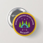 Badge Rond 5 Cm Le plus grand chef scout du monde (Devant & derrière)