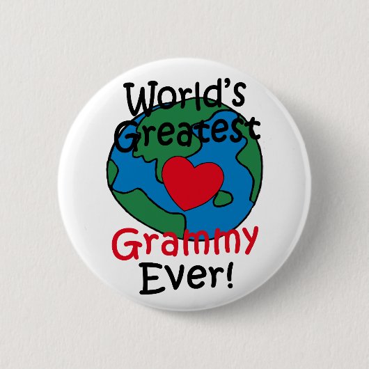 Badge Rond 5 Cm Le plus grand coeur de Grammy du monde (Devant)