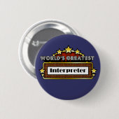 Badge Rond 5 Cm Le plus grand interprète du monde (Devant & derrière)