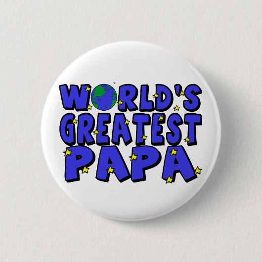 Badge Rond 5 Cm Le plus grand papa du monde (Devant)