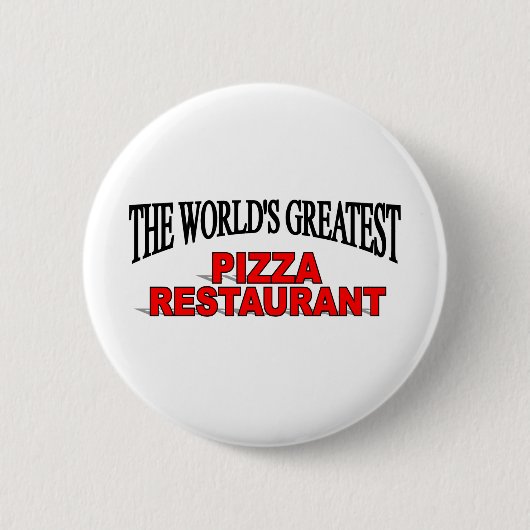 Badge Rond 5 Cm Le plus grand restaurant de la pizza du monde (Devant)
