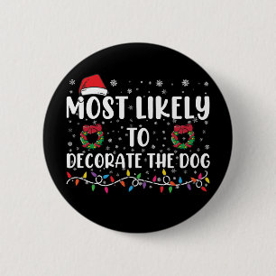 Badge Rond 5 Cm Le Plus Susceptible De Décorer Le Chien Noël Corre