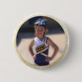 Badge Rond 5 Cm Le pom-pom girl ajoutent la photo (Devant)