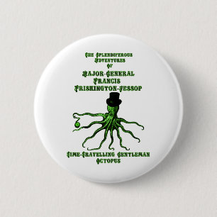 Badge Rond 5 Cm Le poulpe de Temps-Déplacement de monsieur