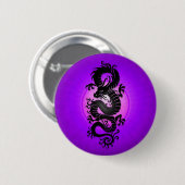 Badge Rond 5 Cm Le pourpre a éclaté le dragon chinois (Devant & derrière)