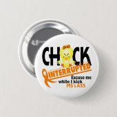 Badge Rond 5 Cm Le poussin a interrompu la milliseconde 2 (Devant & derrière)