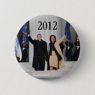 Badge Rond 5 Cm Le président Barack & Michele Obama