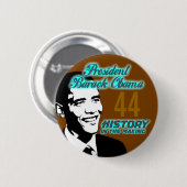 Badge Rond 5 Cm Le Président Barack Obama (Devant & derrière)