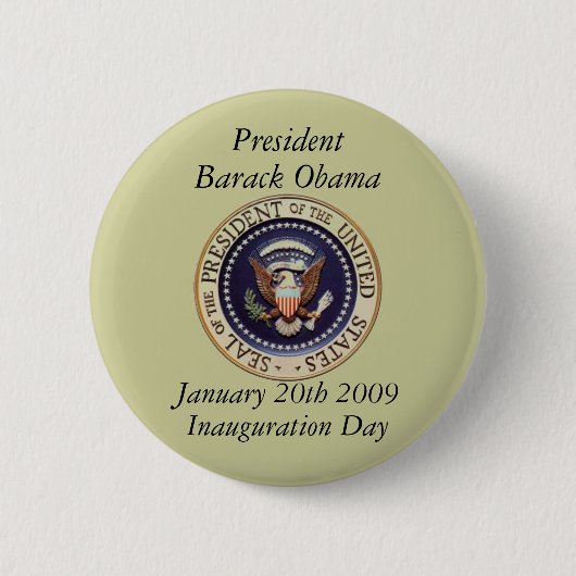 Badge Rond 5 Cm Le Président Barack Obama (Devant)