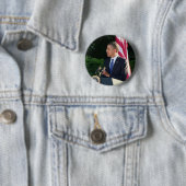 Badge Rond 5 Cm Le Président Barack Obama (En situation)