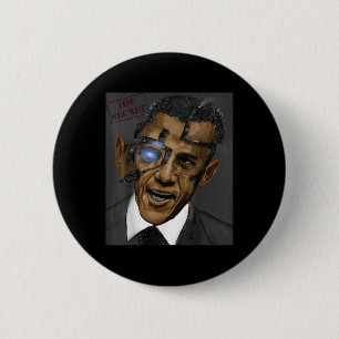 Badge Rond 5 Cm Le président Barack Obama - Robot Cool du mal