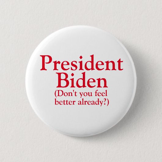 Badge Rond 5 Cm Le Président Biden (Devant)