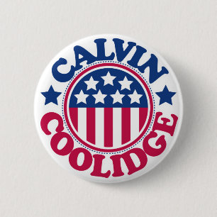 Badge Rond 5 Cm Le Président Calvin Coolidge des USA