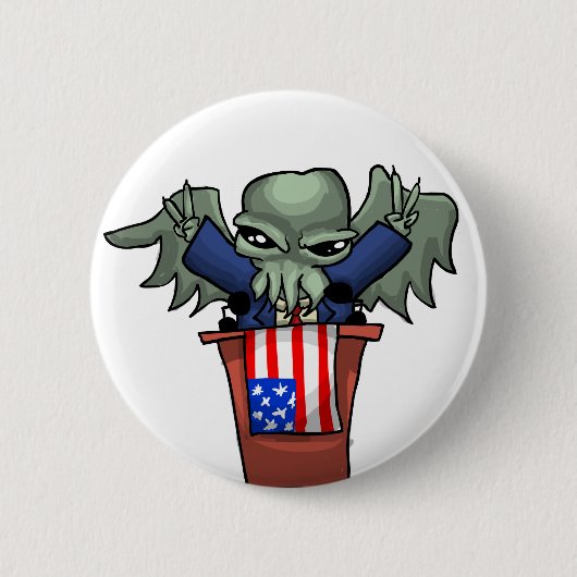 Badge Rond 5 Cm Le Président Cthulhu (Devant)