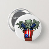 Badge Rond 5 Cm Le Président Cthulhu (Devant & derrière)