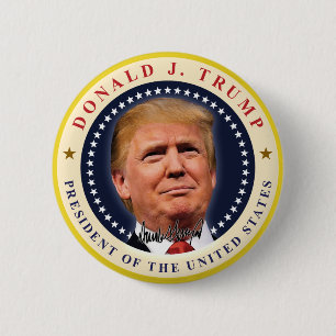 Badge Rond 5 Cm Le Président Donald Trump Inauguration Souvenir