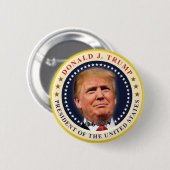 Badge Rond 5 Cm Le Président Donald Trump Inauguration Souvenir (Devant & derrière)
