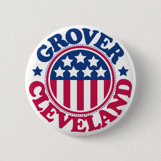 Badge Rond 5 Cm Le Président Grover Cleveland des USA