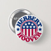 Badge Rond 5 Cm Le Président Herbert Hoover des USA (Devant & derrière)