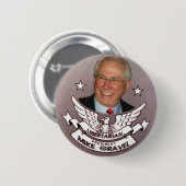 Badge Rond 5 Cm Le Président libertaire Gravel Button (Devant & derrière)
