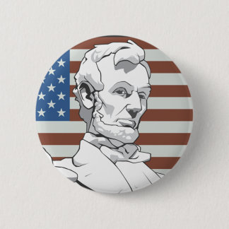 Badge Rond 5 Cm Le Président Lincoln