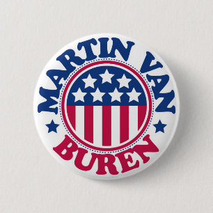 Badge Rond 5 Cm Le Président Martin Van Buren des USA