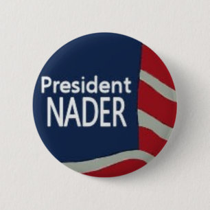 Badge Rond 5 Cm Le Président Nader Flag Pin