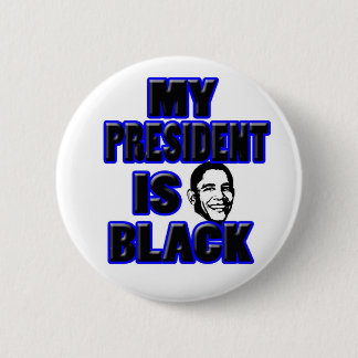 Badge Rond 5 Cm Le Président noir Button d'Obama