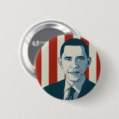Badge Rond 5 Cm Le Président Obama (Devant & derrière)