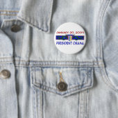 Badge Rond 5 Cm Le Président Obama (En situation)