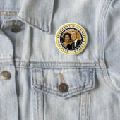 Badge Rond 5 Cm Le Président Obama Commemorative Button (En situation)