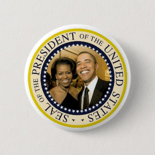 Badge Rond 5 Cm Le Président Obama Commemorative Button