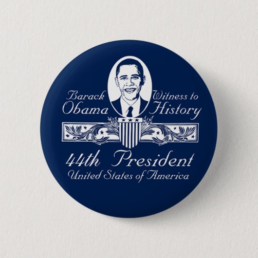 Badge Rond 5 Cm Le Président Obama Victory Button (Devant)