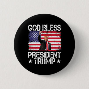 Badge Rond 5 Cm Le président Trump 2024, sous l'égide de l'Organis