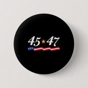 Badge Rond 5 Cm Le Président Trump 45 47 Chiffres Comme 45e Et 47e