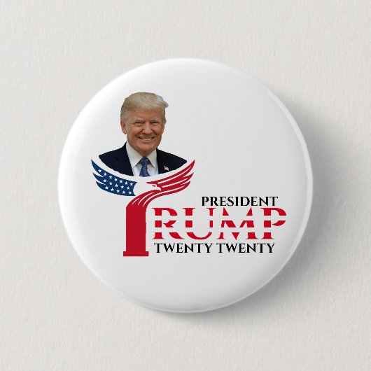 BADGE ROND 5 CM LE PRÉSIDENT TRUMP VINGT-DIX (Devant)