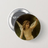 Badge Rond 5 Cm Le Prisonnier (Le Captif) de Bouguereau (Devant & derrière)