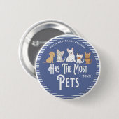 Badge Rond 5 Cm Le Prix Family Reunion A Le Plus D'Animaux (Devant & derrière)