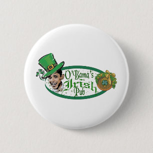 Badge Rond 5 Cm Le pub irlandais d'Obama