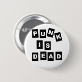 Badge Rond 5 Cm Le punk est mort (Devant & derrière)