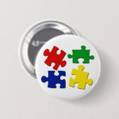 Badge Rond 5 Cm Le puzzle rapièce le bouton (Devant & derrière)