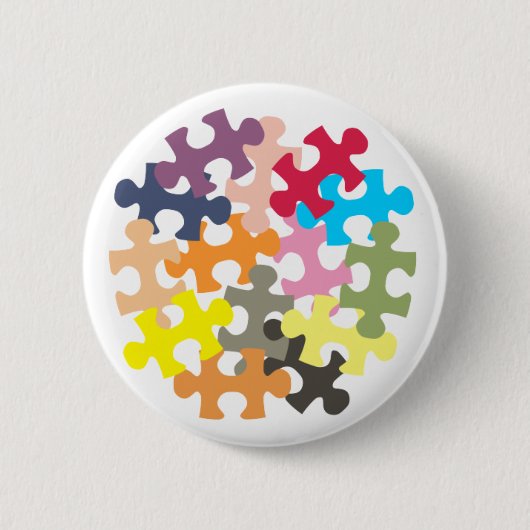 Badge Rond 5 Cm Le puzzle rapièce l'insigne de bouton (Devant)
