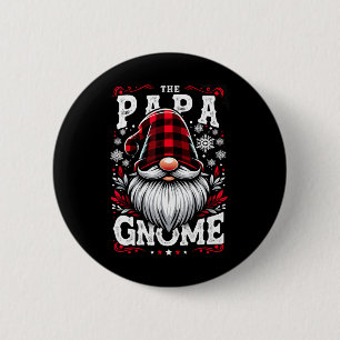 Badge Rond 5 Cm Le Pyjama de Noël de la famille Papa Gnome