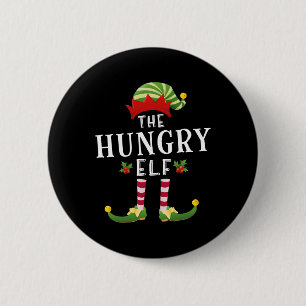 Badge Rond 5 Cm Le pyjama de Noël des elfes affamés