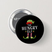 Badge Rond 5 Cm Le pyjama de Noël des elfes affamés (Devant & derrière)