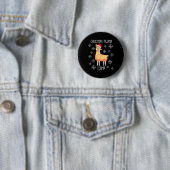 Badge Rond 5 Cm Le pyjama de Noël Llama (En situation)